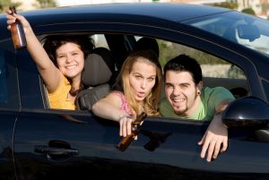 Teenagers drinking while driving