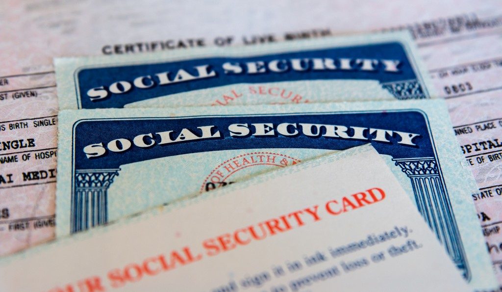 social security card and birth certificate