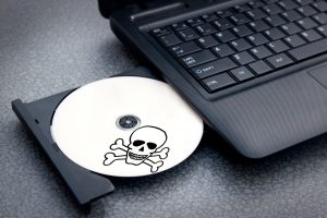 cd with pirate icon